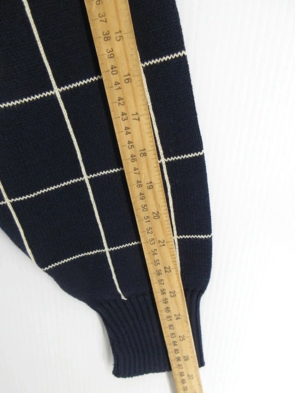 VINTAGE Polo Ralph Lauren Sweater XL Navy Golf Crest Ribbed Chunky Knit